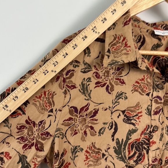 VTG White Stag Women’s Large Button Up Shirt Long Sleeve Brown Floral Print - Picture 5 of 5
